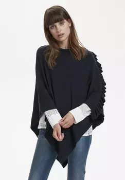 Плащ Cream PONCHO, цвет Royal Navy Blue