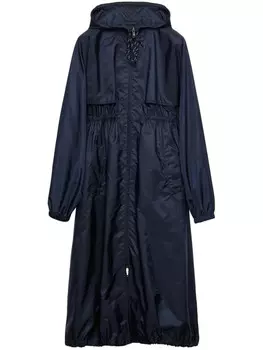 Плащ с капюшоном Prada, синий