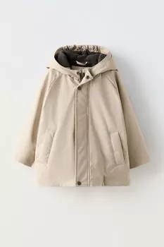 Плащ с водоотталкивающей подкладкой ZARA, бежевый