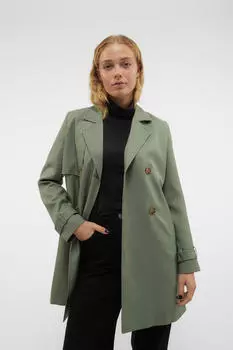 Плащ Vero Moda, зеленый