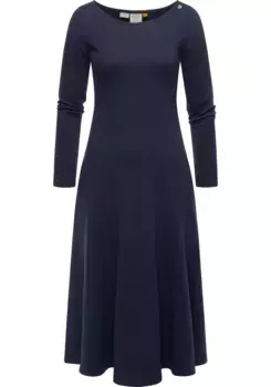 Платье А-силуэта Ragwear "Appero Long", стильное зимнее платье с длинными рукавами, цвет морской волны