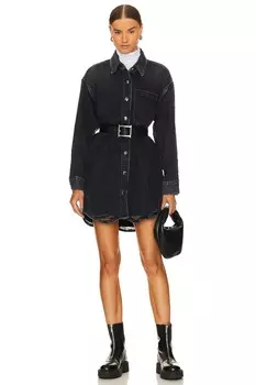 Платье AGOLDE Mazie Denim Shirt, черный