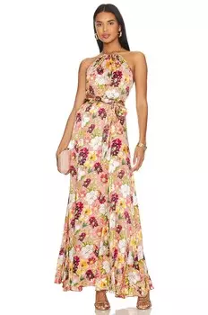 Платье Alice + Olivia Dita Halter, цвет Juniper Floral Rose