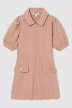 Платье Anna из джерси с рукавами фонариками Reiss, розовый
