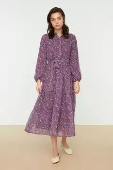 Платье - базовое Trendyol Modest, фиолетовый