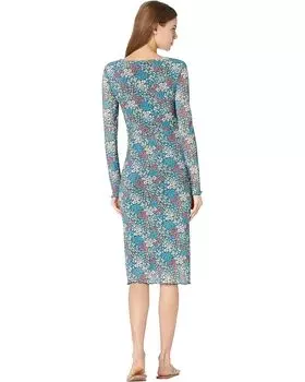 Платье BCBGeneration Long Sleeve Mesh Dress with Cutout GTX1D44, мульти