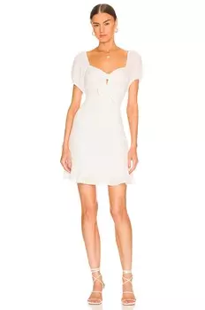 Платье BCBGeneration Puff Sleeve, белый