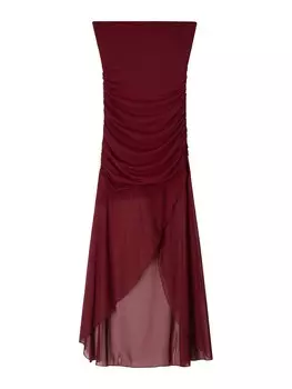 Платье Bershka, бордовый