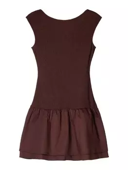 Платье Bershka, цвет Chestnut brown