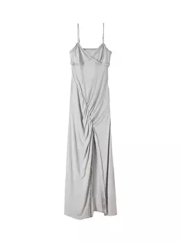 Платье Bershka, цвет Silver grey