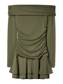 Платье Bershka, хаки