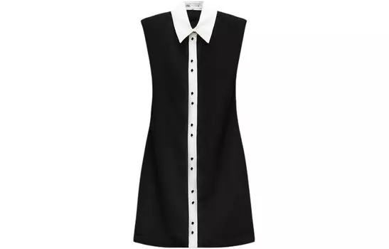 Платье без рукавов женское черное Zara