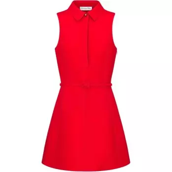 Платье без рукавов женское красное Dior