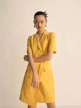 Платье-Блейзер Lily Apparel, желтый