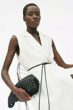 Платье-Блейзер с поясом H&M, бежевый