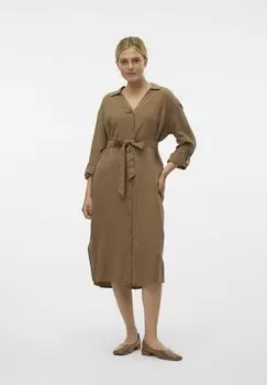 Платье-блузка Vero Moda, коричневый