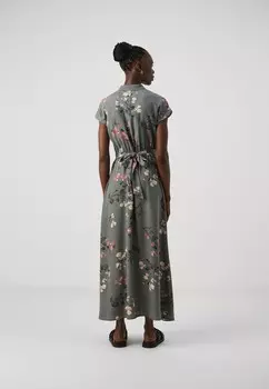 Платье-блузка VMNEWHALLIE LONG TIE DRESS Vero Moda, пестрый зеленый