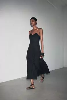Платье-бюстье ZARA, черный