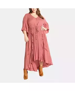 Платье Cadence больших размеров CITY CHIC, розовый