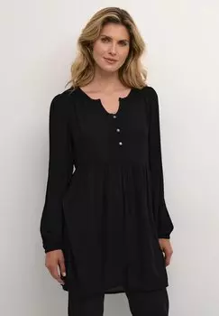 Платье Camisero Kaffe BPLOUISE BUTTON NECK LONG SLEEVES, цвет black deep