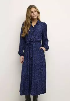 Платье Camisero Kaffe КАМИРА, черный синий цветок