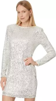Платье CeCe L/S Fitted Crew Neck Boxy Shoulder Dress 246, цвет Champagne