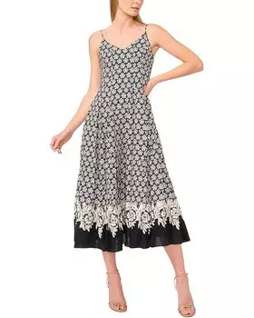 Платье CeCe Spaghetti Strap A-line Maxi Dress, цвет Rich Black