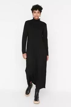 Платье - Черное - Свободное Trendyol Modest, черный
