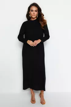 Платье - Черное - Свободное Trendyol Modest, черный