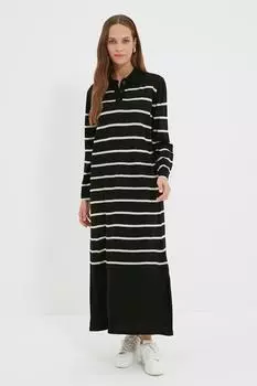 Платье - Черное - Свободное Trendyol Modest, черный