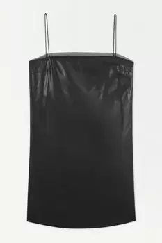 Платье Cos Atelier The Square-neck Voile Mini, черный