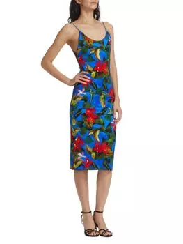 Платье Delora с принтом Alice + Olivia, цвет Tropical Sun