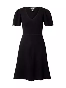 Платье DKNY Knitted dress, черный