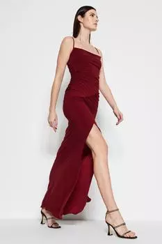 Платье длинное Trendyol, бордовый