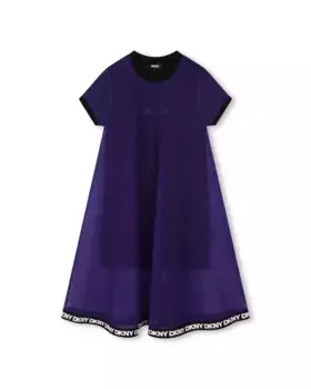 Платье для девочки 2 в 1 с короткими рукавами DKNY, фиолетовый