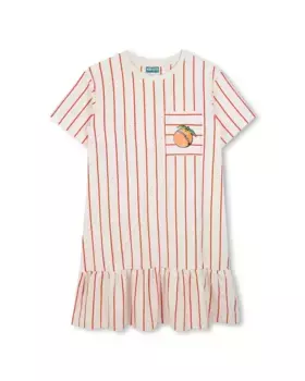 Платье для девочки из розового хлопка Kenzo Kids, цвет Rosa