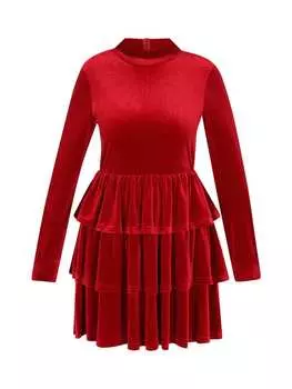 Платье до колена faina, цвет cherry red
