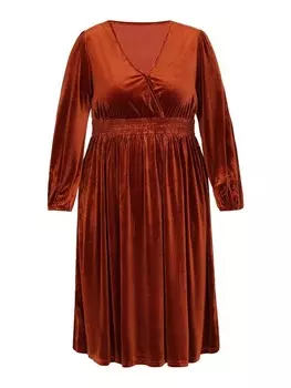 Платье до колена faina Plus Size Dress, кэмел