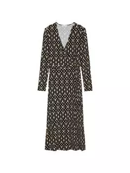 Платье до колена Marc O'Polo Jersey-Wickelkleid mit Allover-Print shaped, цвет multi