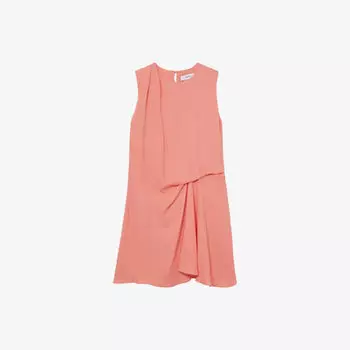 Платье драпированное Reiss, коралловый