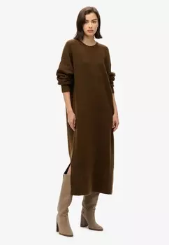 Платье-джемпер SLOUCH MIDI Superdry, коричневый