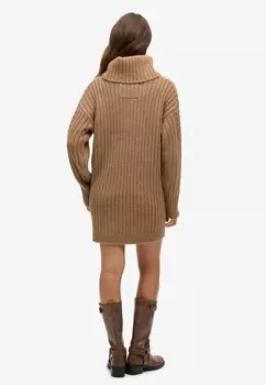 Платье-джемпер Superdry, коричневый