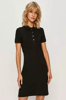 Платье Lacoste с коротким рукавом, черный