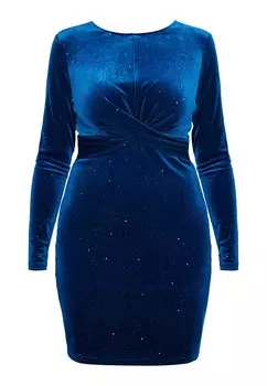 Платье faina Glitzerndes Samt, цвет Smaragd Blau