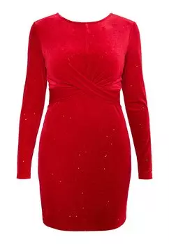 Платье faina Glitzerndes Samt, красный