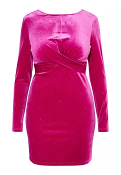 Платье faina Glitzerndes Samt, розовый