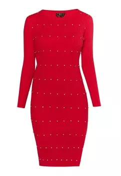 Платье faina Knitted dress, красный