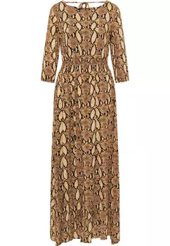 Платье faina Maxi, бежевый