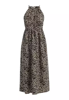 Платье faina Maxi Mit Leoprint, бежевый