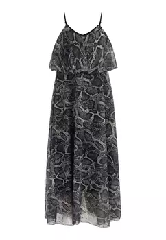 Платье faina Maxi Mit Schlangenprint, черный